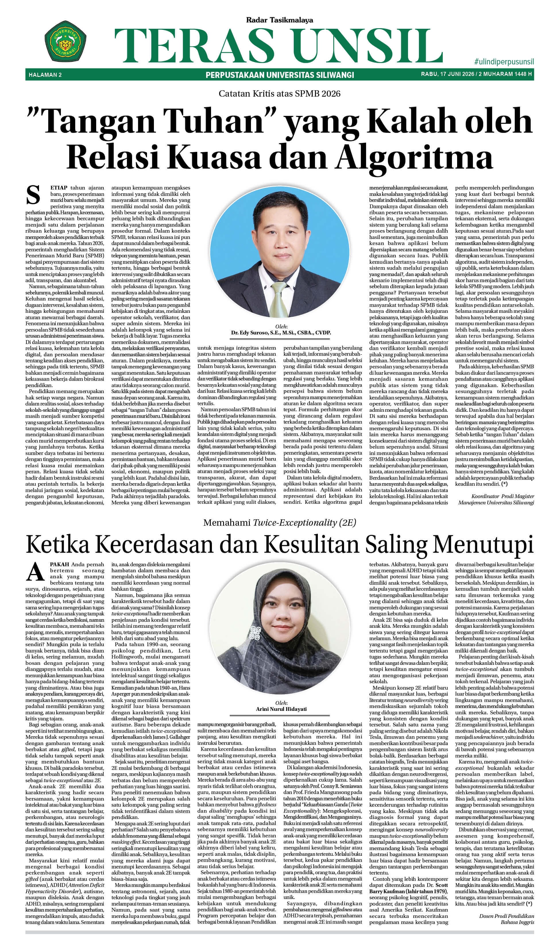 “Tangan Tuhan” yang Kalah oleh Relasi Kuasa dan Algoritma: Catatan Kritis atas SPMB 2026