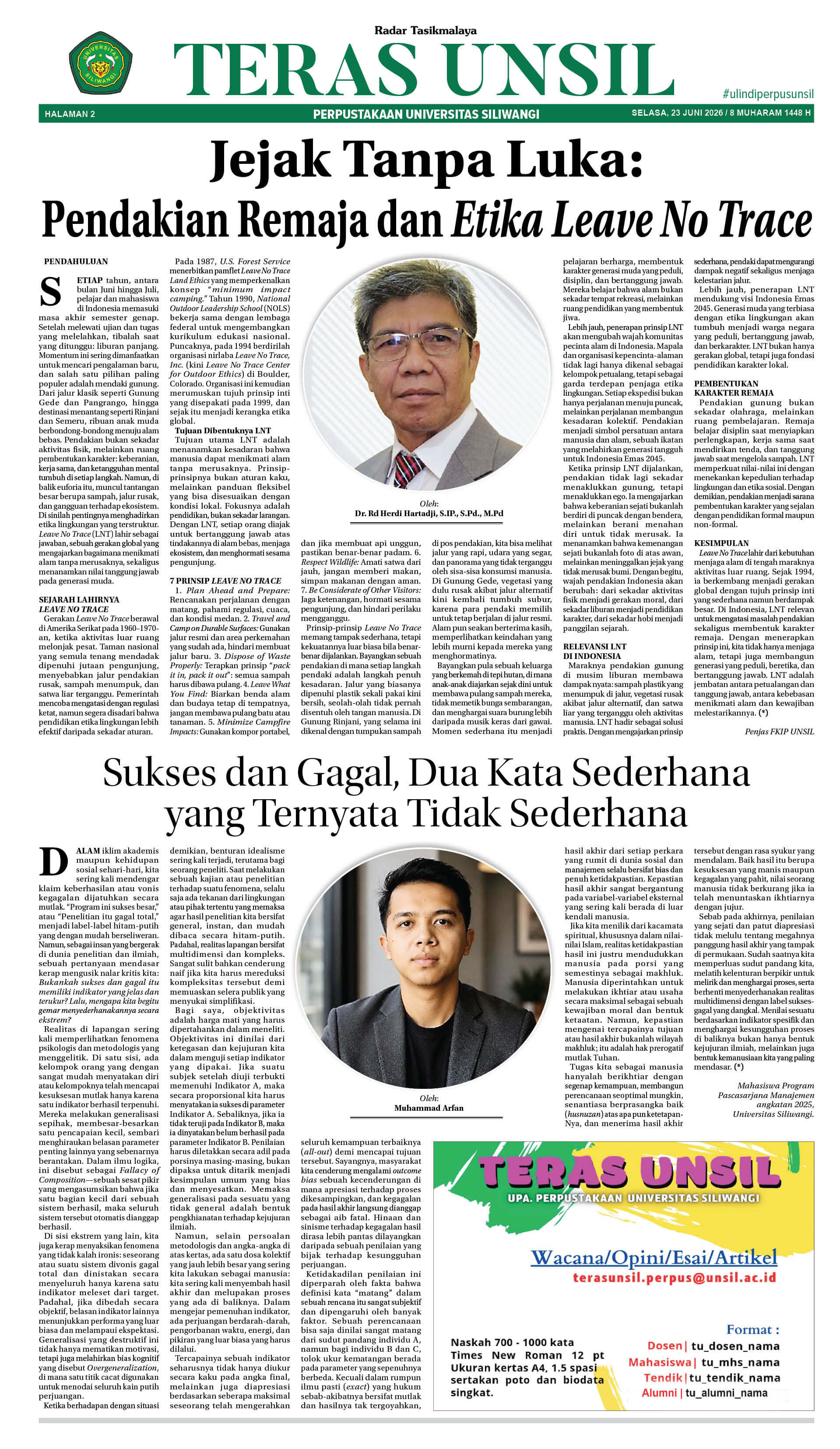 Jejak Tanpa Luka:  Pendakian Remaja dan Etika Leave No Trace